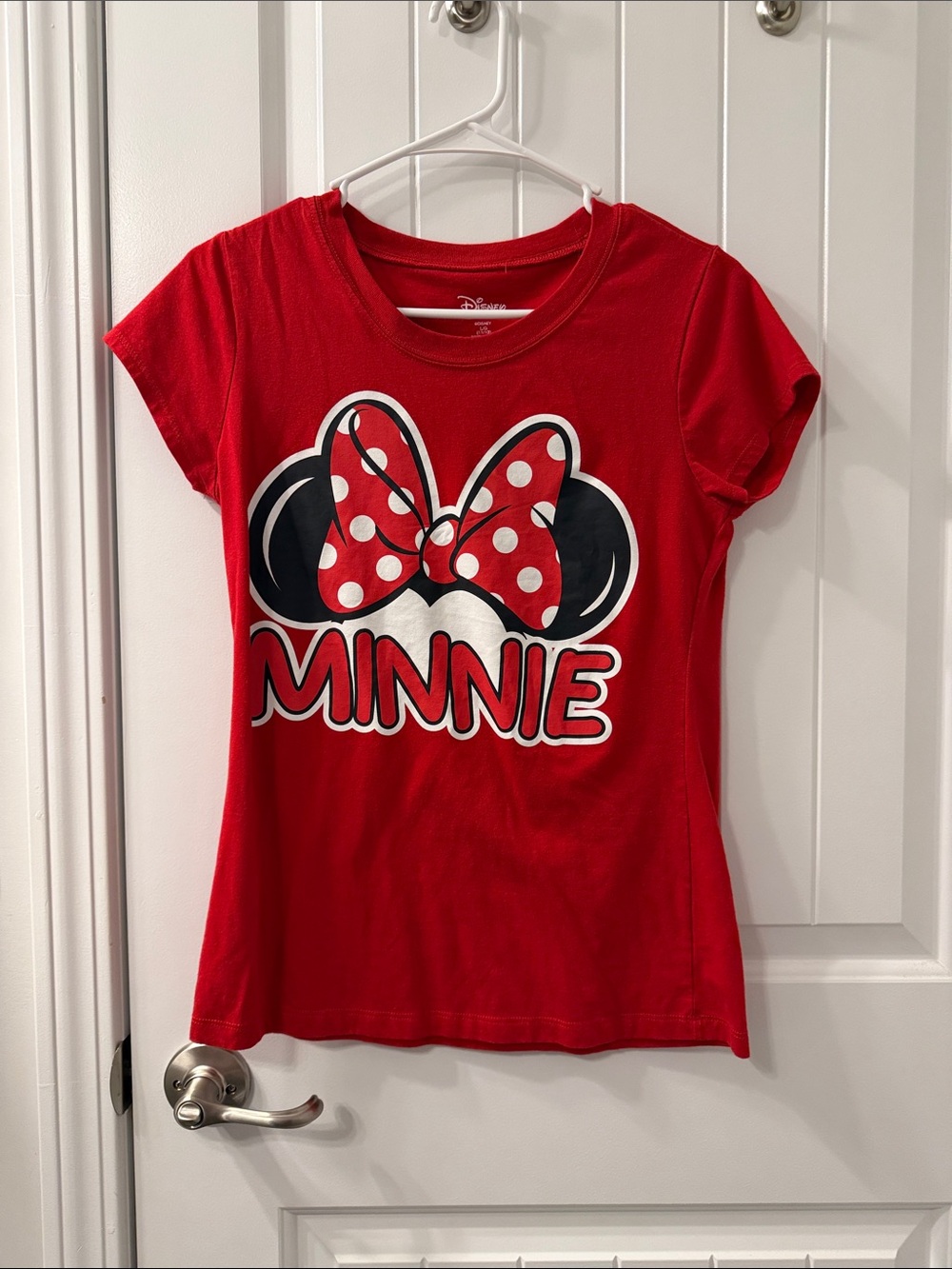 Disney Red Minnie Mouse Short Sleeve Graphic Tee